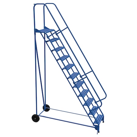 Vestil 140 H Steel Roll A Fold Ladder, 58 deg., Grip, 11 Step, 11 Steps LAD-RAF-11-24-G